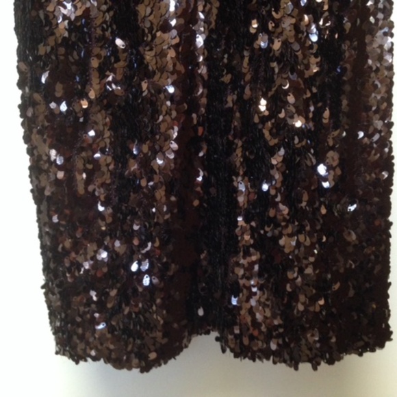 VINCE Brown Sequin Racerback Mini Dress EUC - Picture 9 of 9
